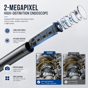 Alternative view of BezosMax 3.5M 3-in-1 Endoscope Camera, Borescope Inspection Snake Tool