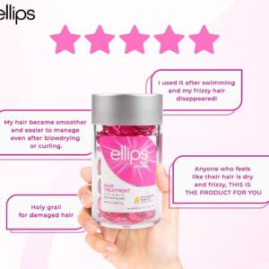 Alternative view of ellips Pink Hair Repair Treatment - 50 Capsule Jar