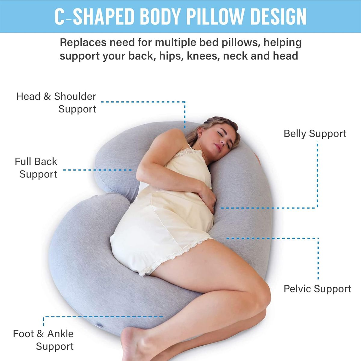 Pregnant Women's C-shaped Lumbar Pillow - Image 4